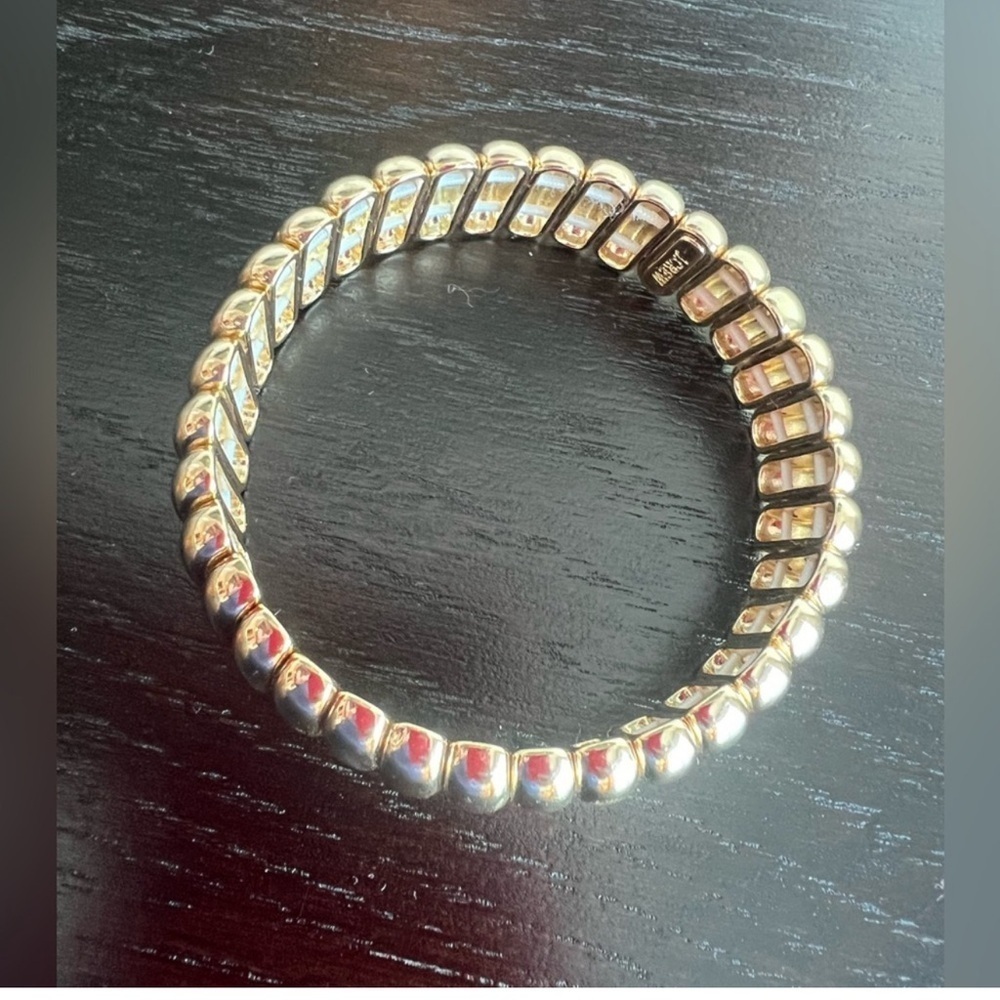 J. Crew Gold Ribbed Expansion Bracelet - Picture 4 of 8